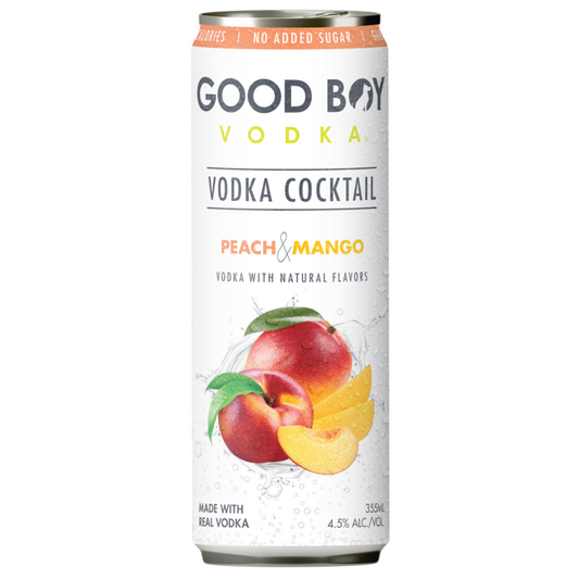 Good Boy Vodka Seltzer Peach & Mango 9 - 12 Z