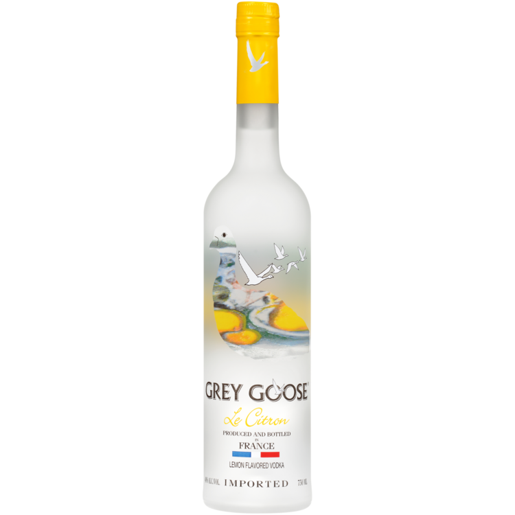 Grey Goose Citrus Flavored Vodka Le Citron 80 - 750ML - Front