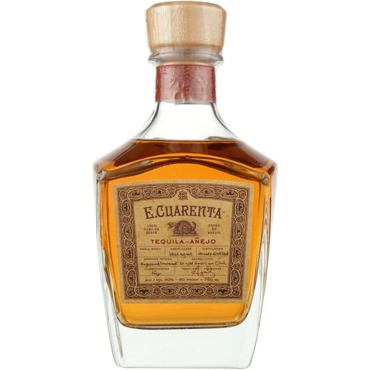E. Cuarenta Tequila Anejo 80 - 750ML - Front
