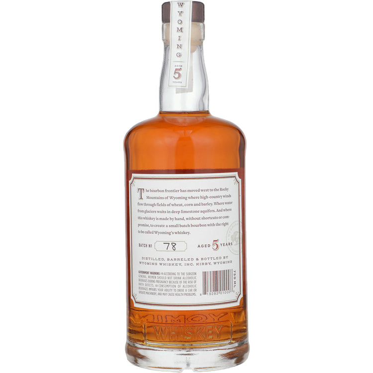 Wyoming Whiskey Bourbon Small Batch 88 - 750ML - Back