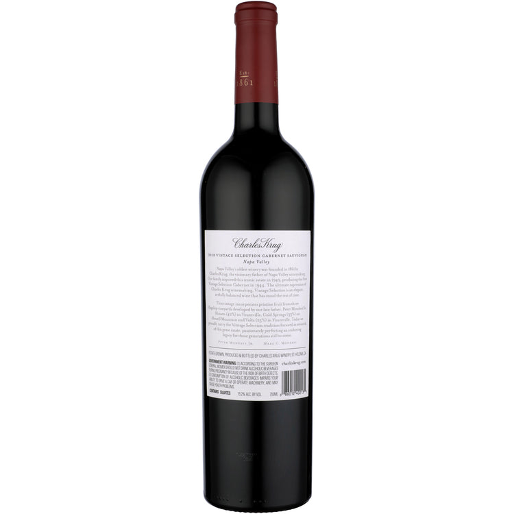 Charles Krug Cabernet Sauvignon Vintage Selection Napa Valley 2018 - 750ML