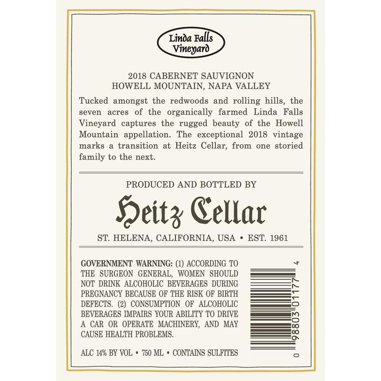 Heitz Cellar Cabernet Sauvignon Linda Falls Vineyard Howell Mountain 2 - 750ML
