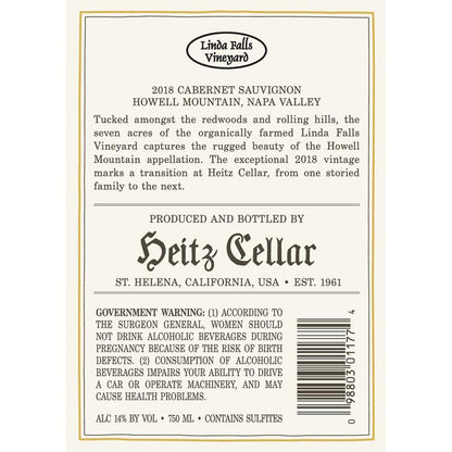 Heitz Cellar Cabernet Sauvignon Linda Falls Vineyard Howell Mountain 2 - 750ML