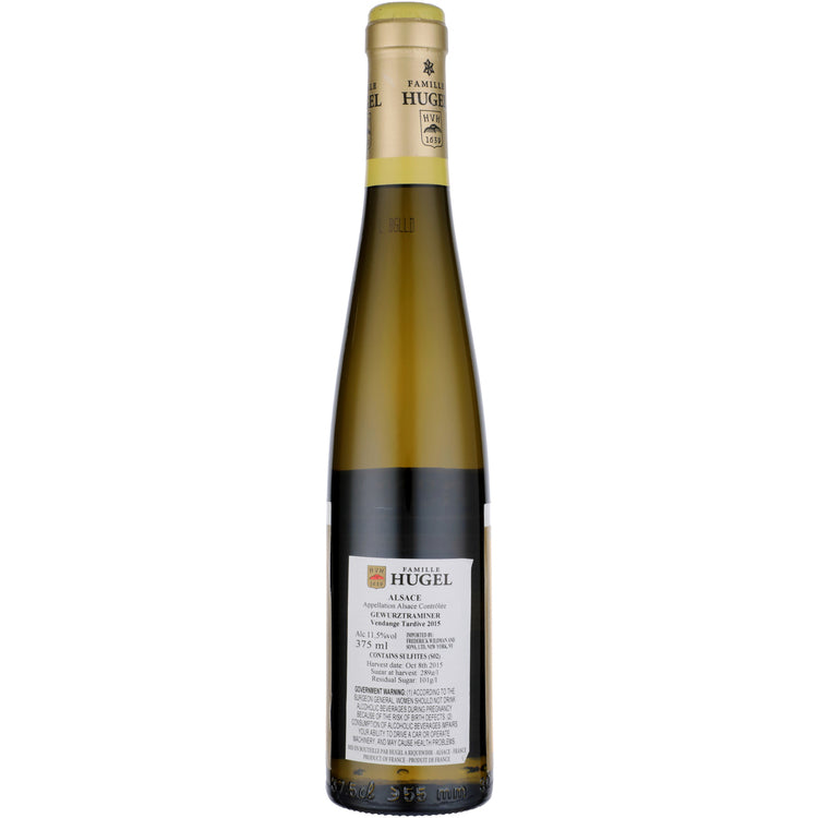 Hugel Gewurztraminer Vendange Tardive Alsace 2015 - 375ML