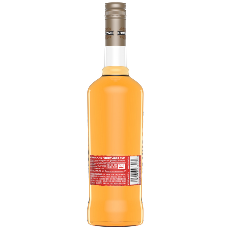 Cruzan Overproof Rum Hurricane Proof Aged Rum 137 - 750ML - Back