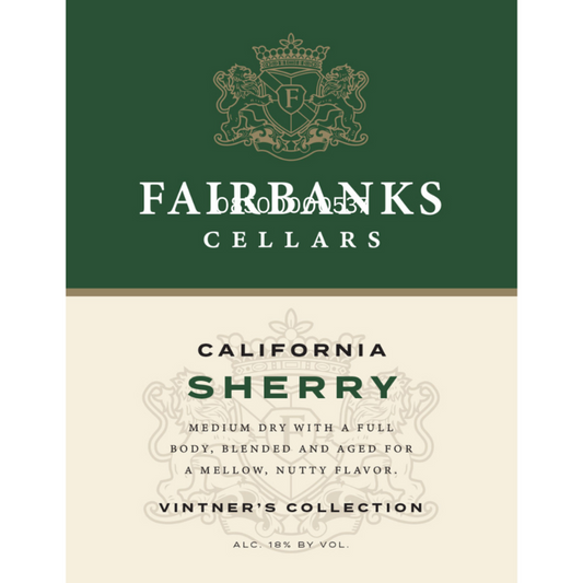 Fairbanks Sherry California - 750ML - Front Label