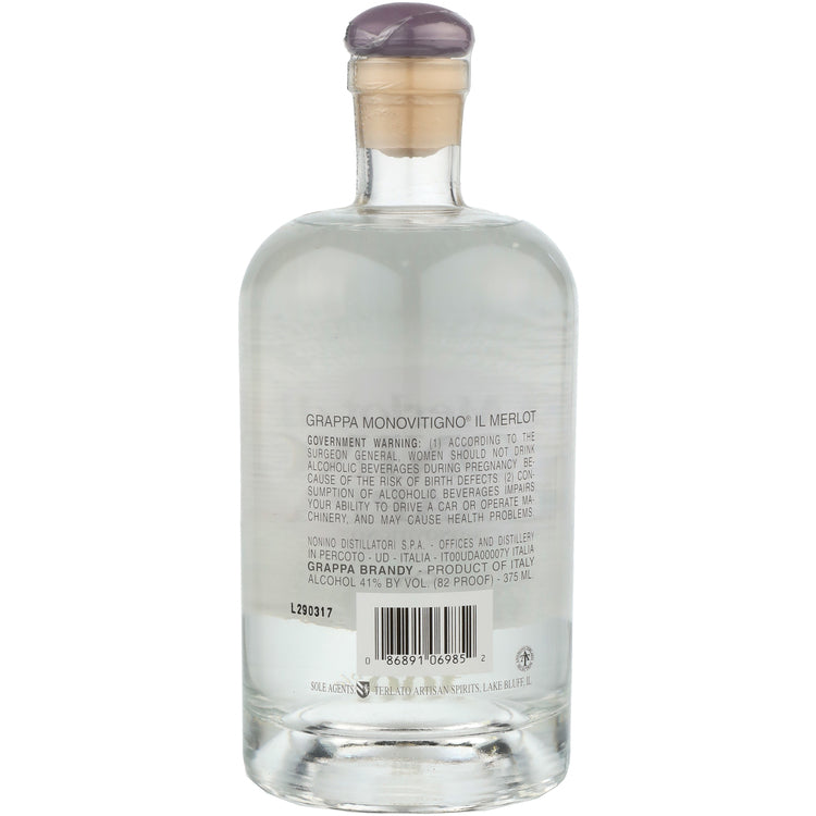 Nonino Grappa Cru Monovitigno Chardonnay 82 - 375ML - Back