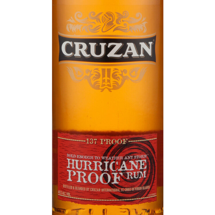 Cruzan Overproof Rum Hurricane Proof Aged Rum 137 - 750ML - Front Label