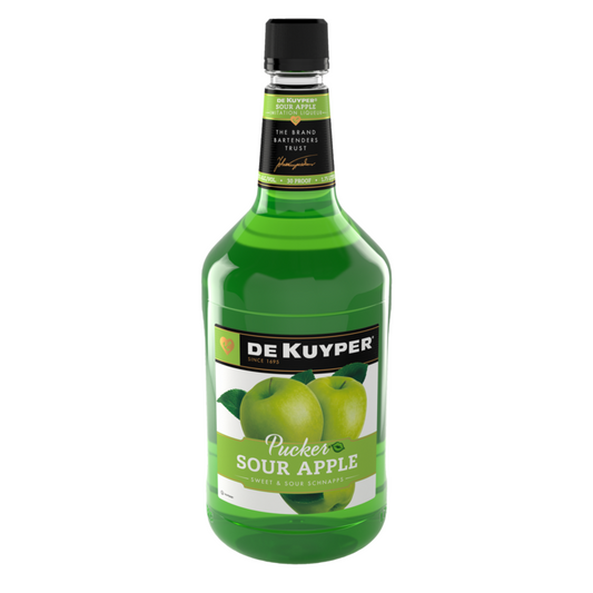Dekuyper Sour Apple Schnapps Pucker 30 - 1.75L - Front