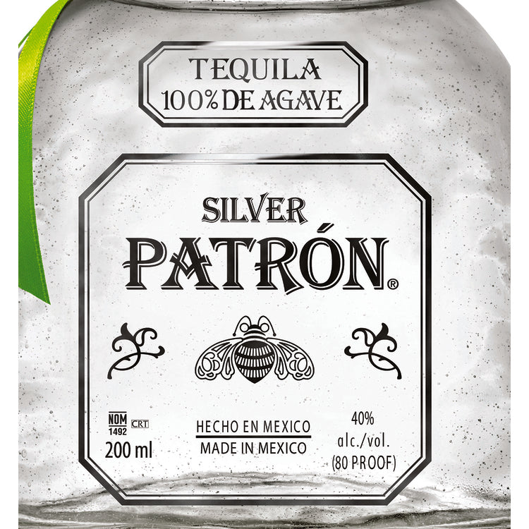 Patron Tequila Silver 80 - 200ML - Front Label