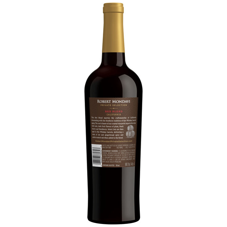 Robert Mondavi Private Selection Red Blend Aged In Rye Barrels Montere - 750ML