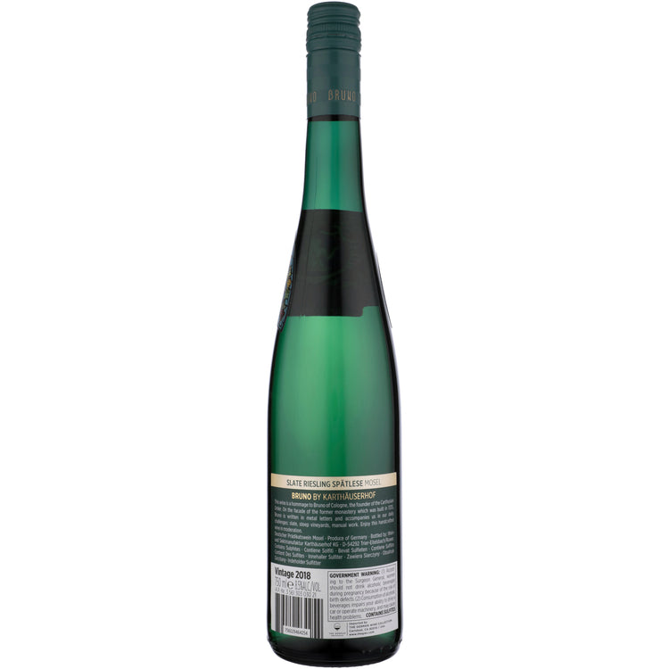 Bruno Slate Riesling Spatlese Mosel 2018 - 750ML - Back