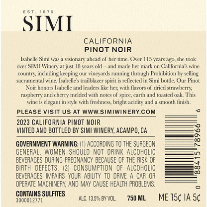 Simi Pinot Noir California 2022 - 750ML