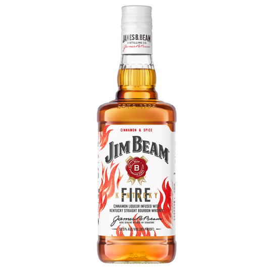 Jim Beam Cinnamon Flavored Whiskey Kentucky Fire 65 - 750ML - Front