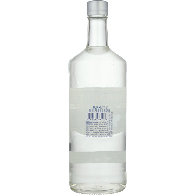 Burnett's Whipped Cream Flavored Vodka 60 - 750ML - Back