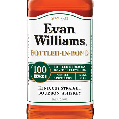 Evan Williams Straight Bourbon White Label Bottled In Bond 100 - 750ML - Front Label