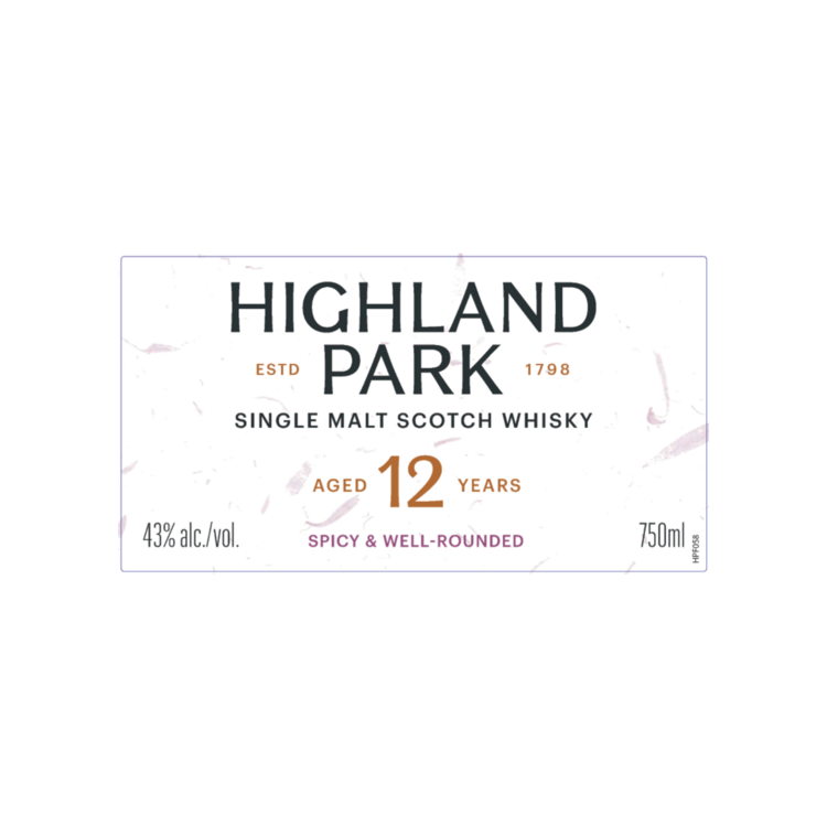 Highland Park Single Malt Scotch 12 Yr 86 - 750ML - Front Label