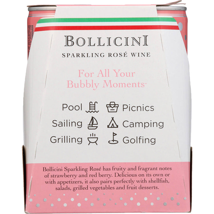 Bollicini Sparkling Rose Italy - 250ML - Back