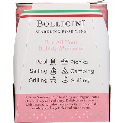 Bollicini Sparkling Rose Italy - 250ML - Back