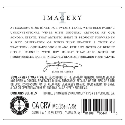 Imagery Sauvignon Blanc California - 750ML - Back
