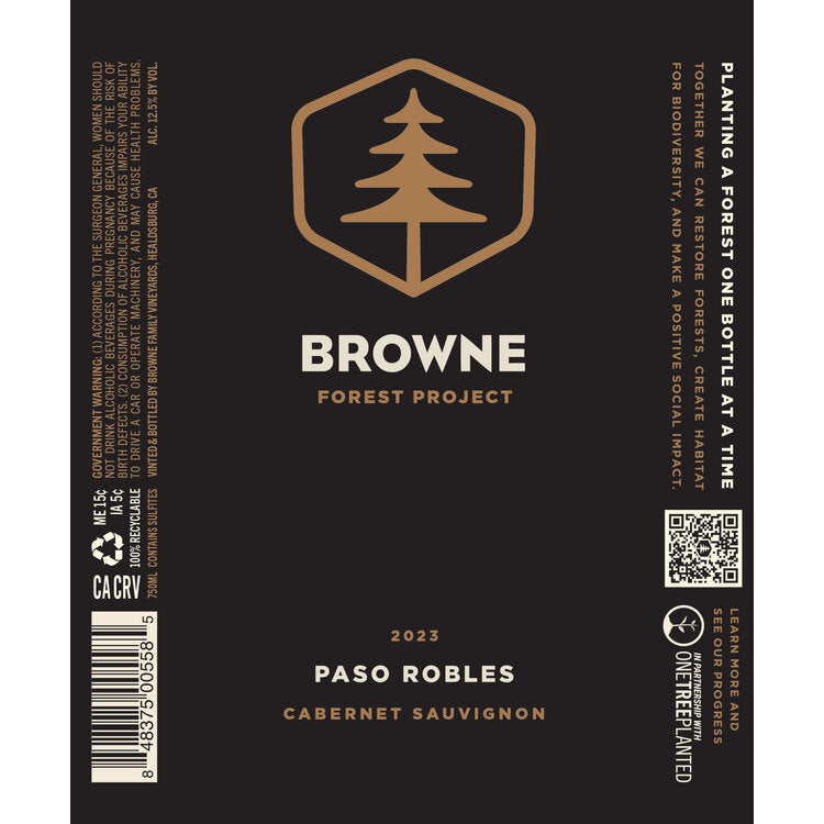 Browne Family Vineyards Cabernet Sauvignon Forest Project Paso Robles - 750ML - Front Label