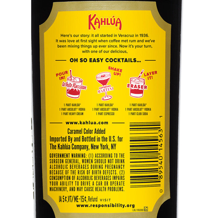 Kahlua Coffee Liqueur The Original 40 - 1.0L