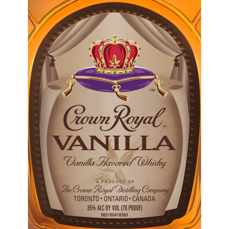 Crown Royal Vanilla Whisky Canadian 70 - 1.0L - Front Label