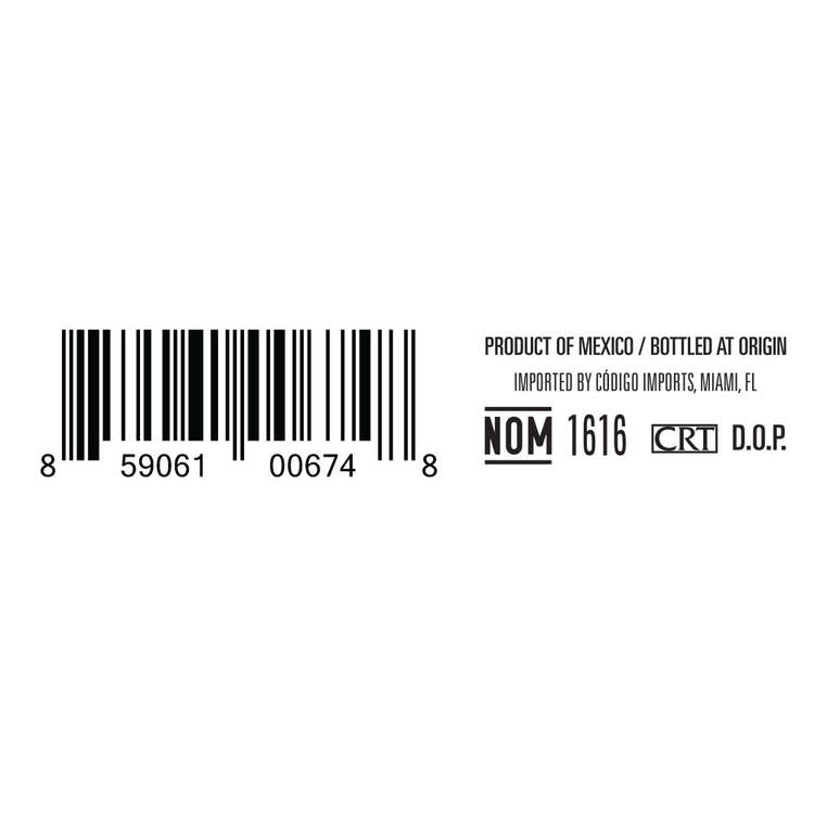 Codigo 1530 Tequila Anejo 80 - 50ML - Back Label