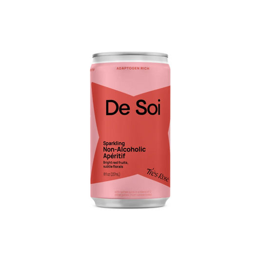 De Soi Tres Rose Sparkling Apertif Non Alcoholic - 8 Z - Front