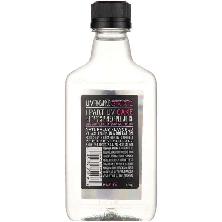 Uv Cake Flavored Vodka 60 - 200ML - Back