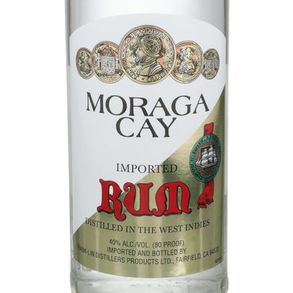 Moraga Cay White Rum 80 - 750ML - Front Label