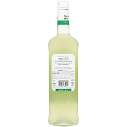 Bacardi Mojito Classic Cocktails 25 - 750ML - Back