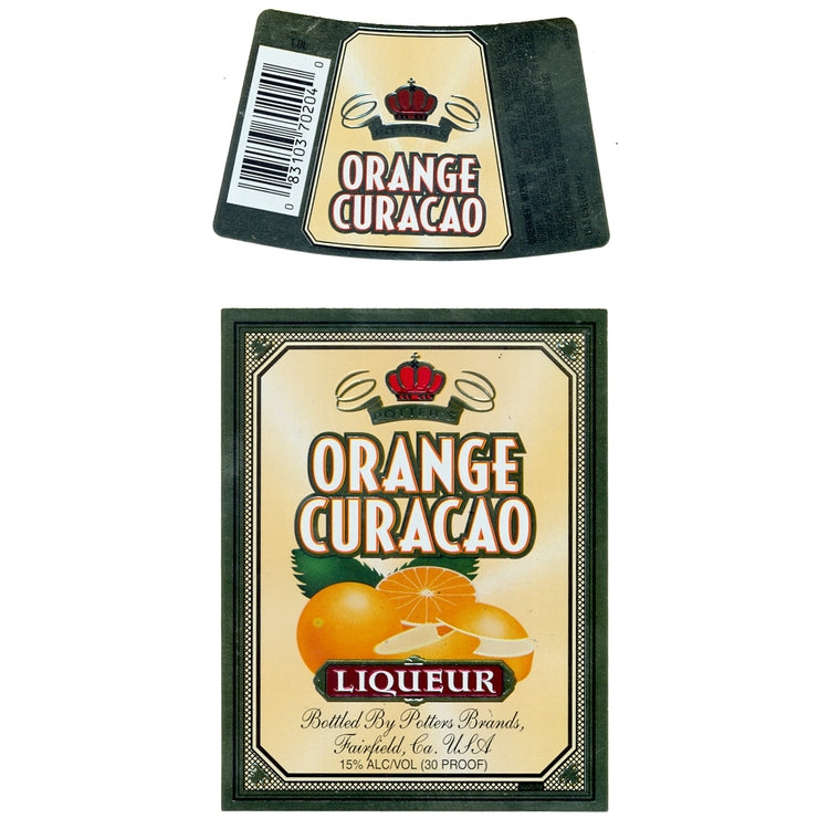 Potter's Curacao Orange 30 - 1.0L - Front Label