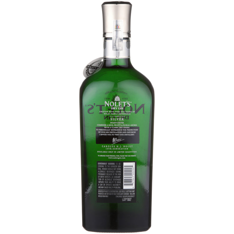Nolet's Dry Gin Silver 95.2 - 750ML - Back