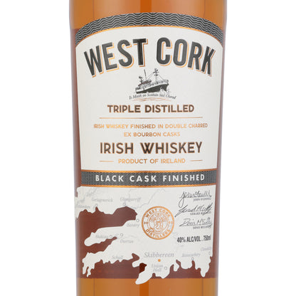 West Cork Blended Irish Whiskey Black Cask Finished 80 - 750ML - Front Label