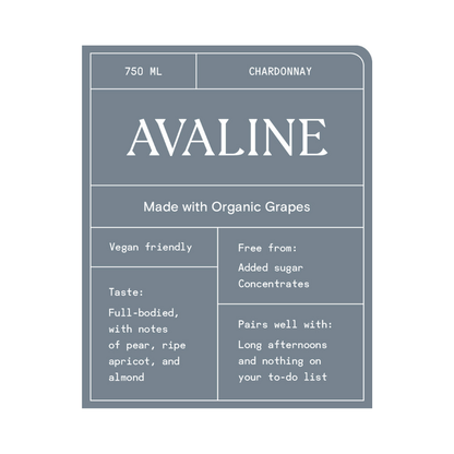 Avaline Chardonnay Pays D'Oc Made With Organic Grapes - 750ML - Front Label