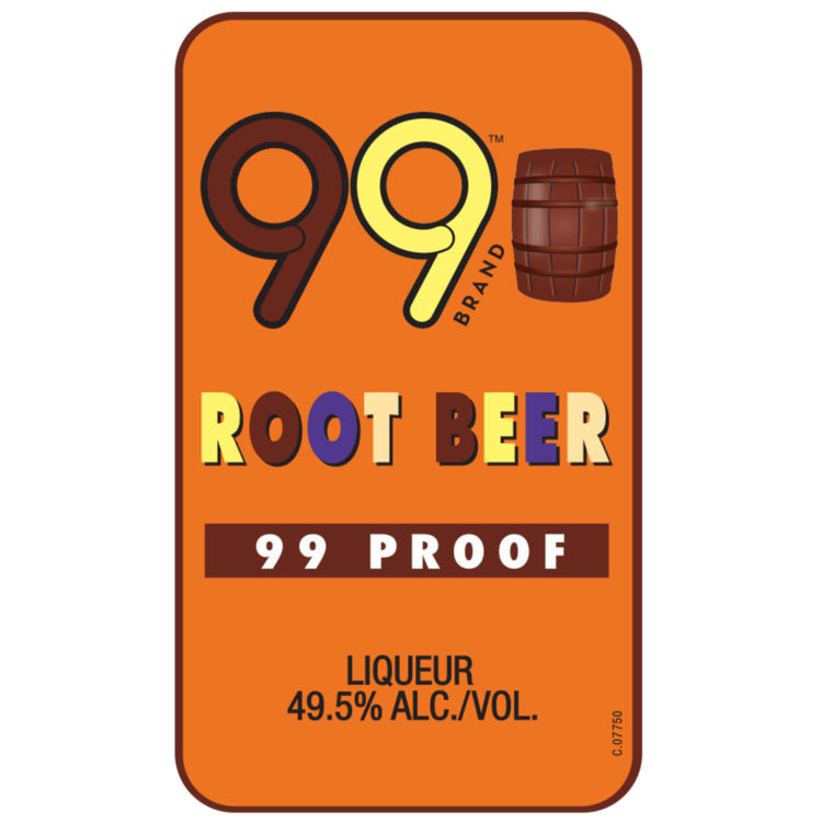 99 Brand Root Beer Liqueur 99 - 200ML - Front Label