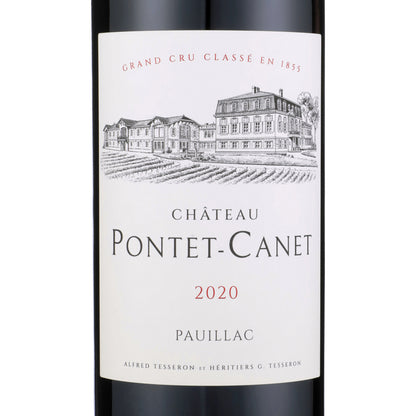 Chateau Pontet Canet Pauillac 2020 Wood Box - 750ML - Front Label