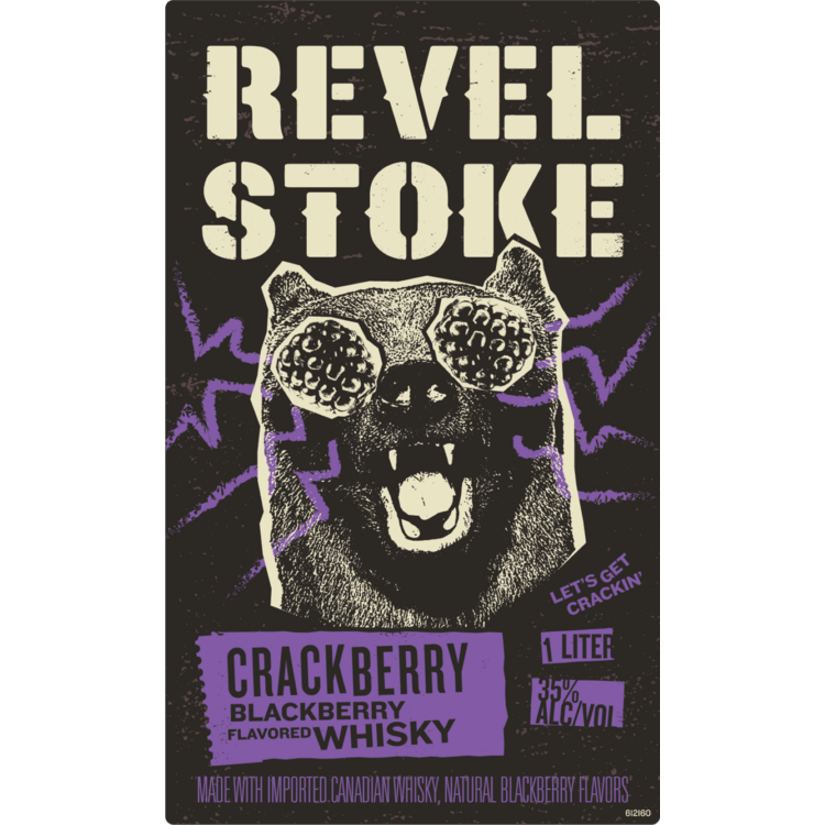 Revel Stoke Blackberry Flavored Whiskey Crackberry 70 - 1.0L - Front Label