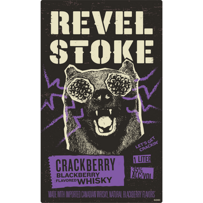 Revel Stoke Blackberry Flavored Whiskey Crackberry 70 - 1.0L - Front Label