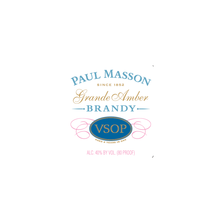 Paul Masson Brandy Grande Amber Vsop 4 Yr 80 - 100ML - Front Label