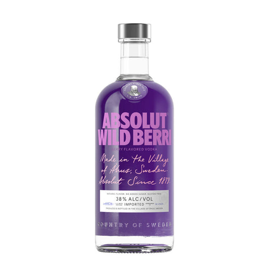 Absolut Berry Flavored Vodka Wild Berri 76 - 750ML - Front