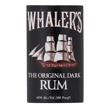 Whalers (Hh) Dark Rum Original Dark 80 - 750ML - Front Label