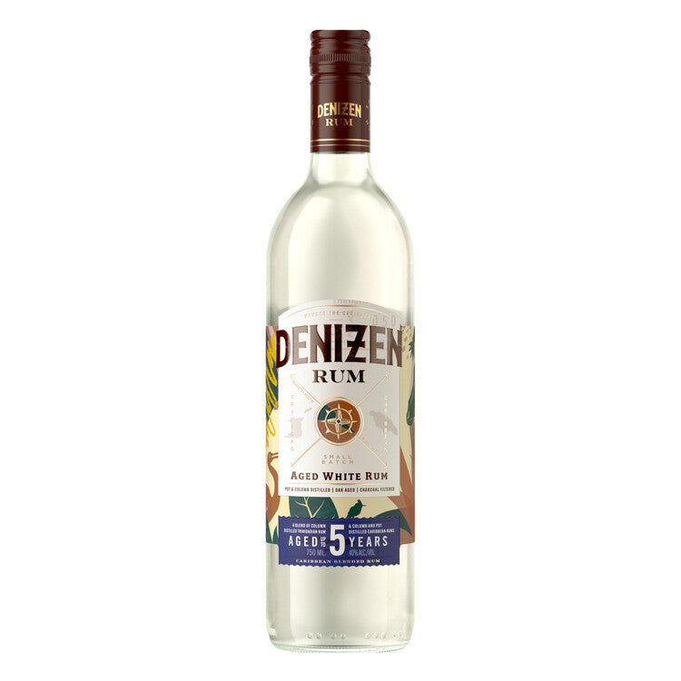 Denizen Small Batch Aged White Rum 3 Yr 80 - 750ML - Front