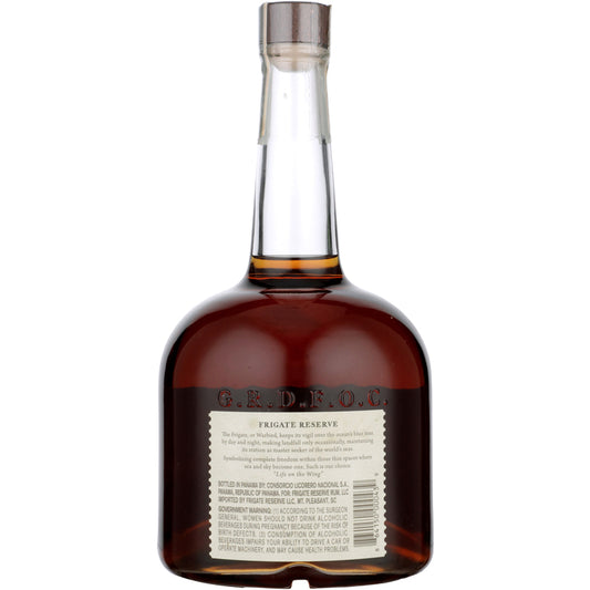 Frigate Reserve Aged Rum 21 Yr 80 - 750ML - Back
