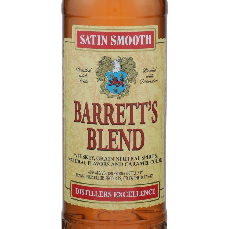 Barrett's Blended American Whiskey 80 - 750ML - Front Label