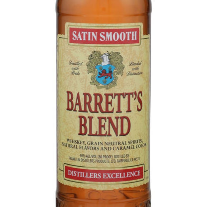 Barrett's Blended American Whiskey 80 - 750ML - Front Label