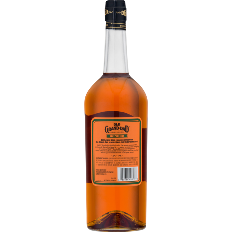 Old Grand Dad Straight Bourbon Bottled In Bond 100 - 1.0L - Back