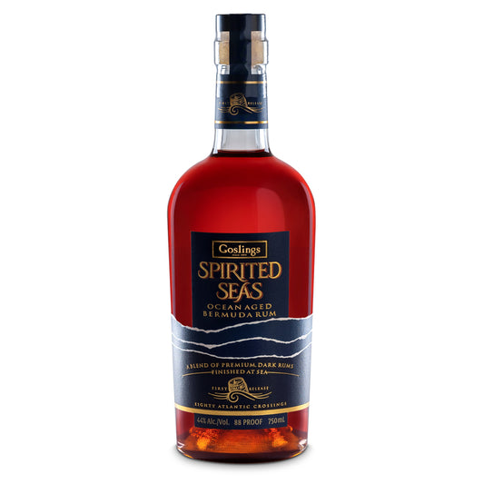 Goslings Ocean Aged Blended Dark Rum Spirited Seas Finished At Sea 88 - 750ML