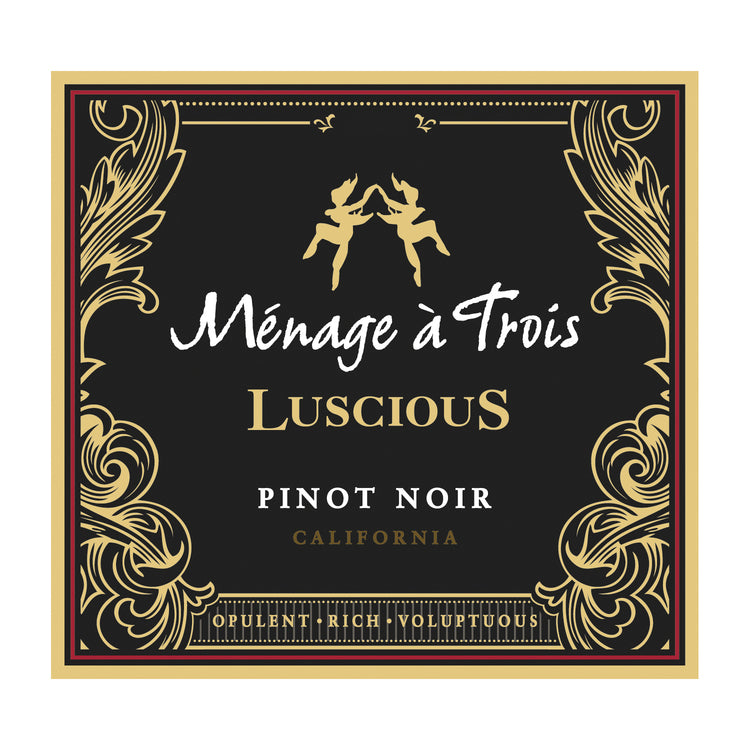 Menage A Trois Pinot Noir Luscious California - 750ML - Front Label